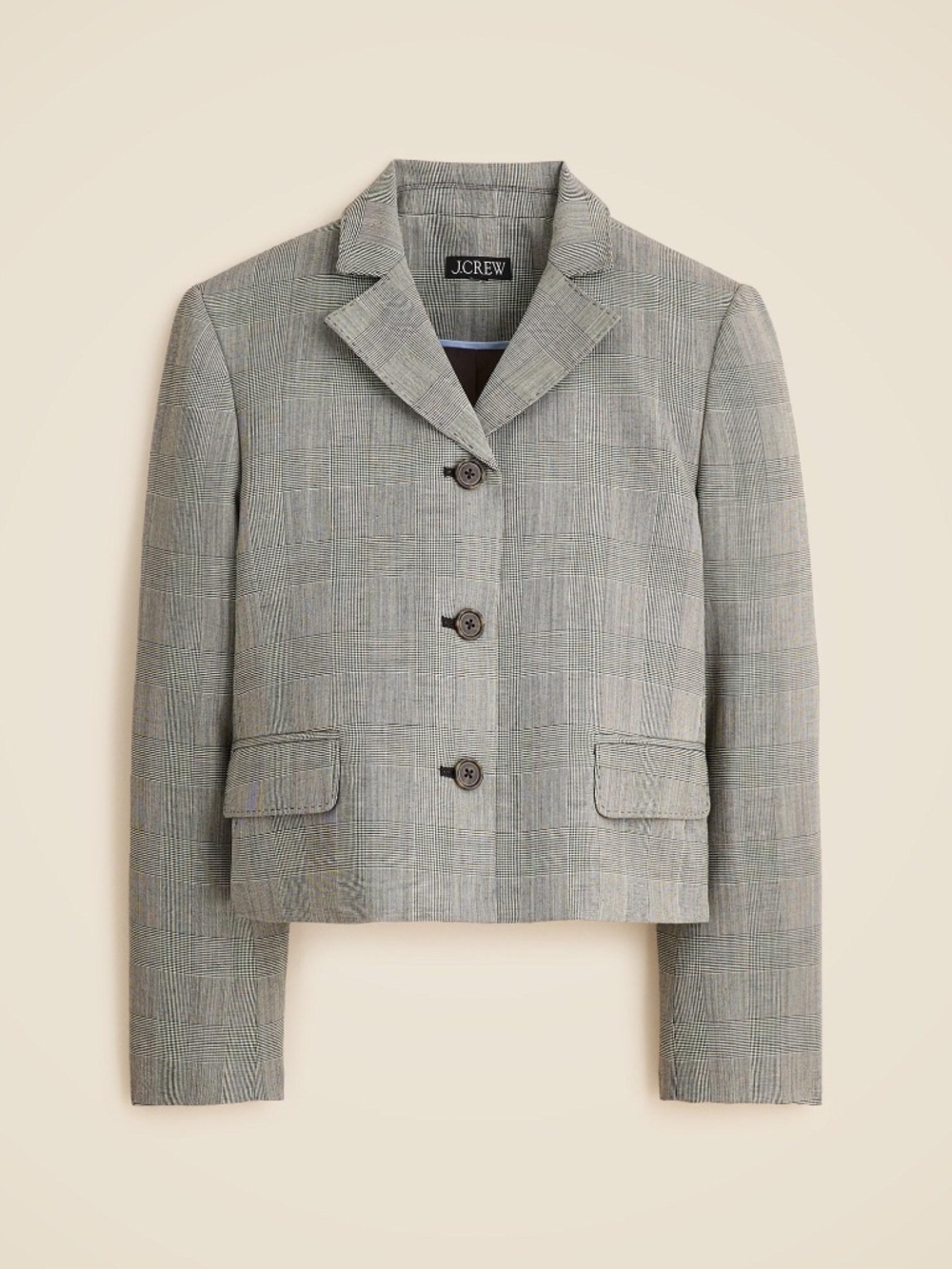 NWT J.Crew Cropped Lady Blazer in Plaid Italian Gauzy Wool Blend — Size 4